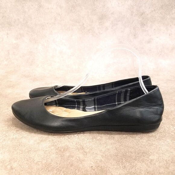 Basic Editions Womens Size 9 Black Slip On Ballet Flats - Picture 4 of 11